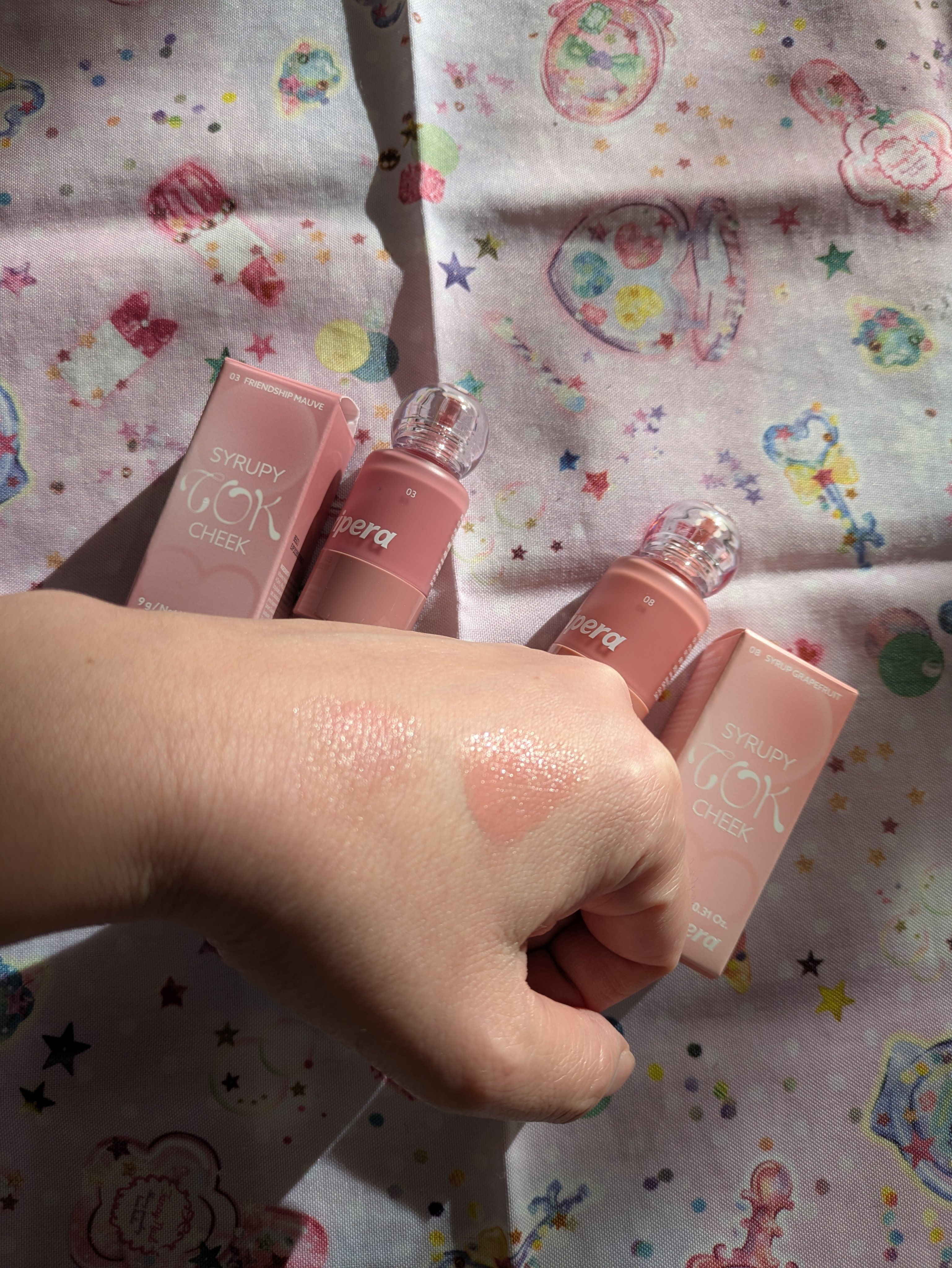 ペリペラ シロッピー トック チーク 08 シロップグレープフルーツ/PERIPERA/リキッドチークを使ったクチコミ（2枚目）