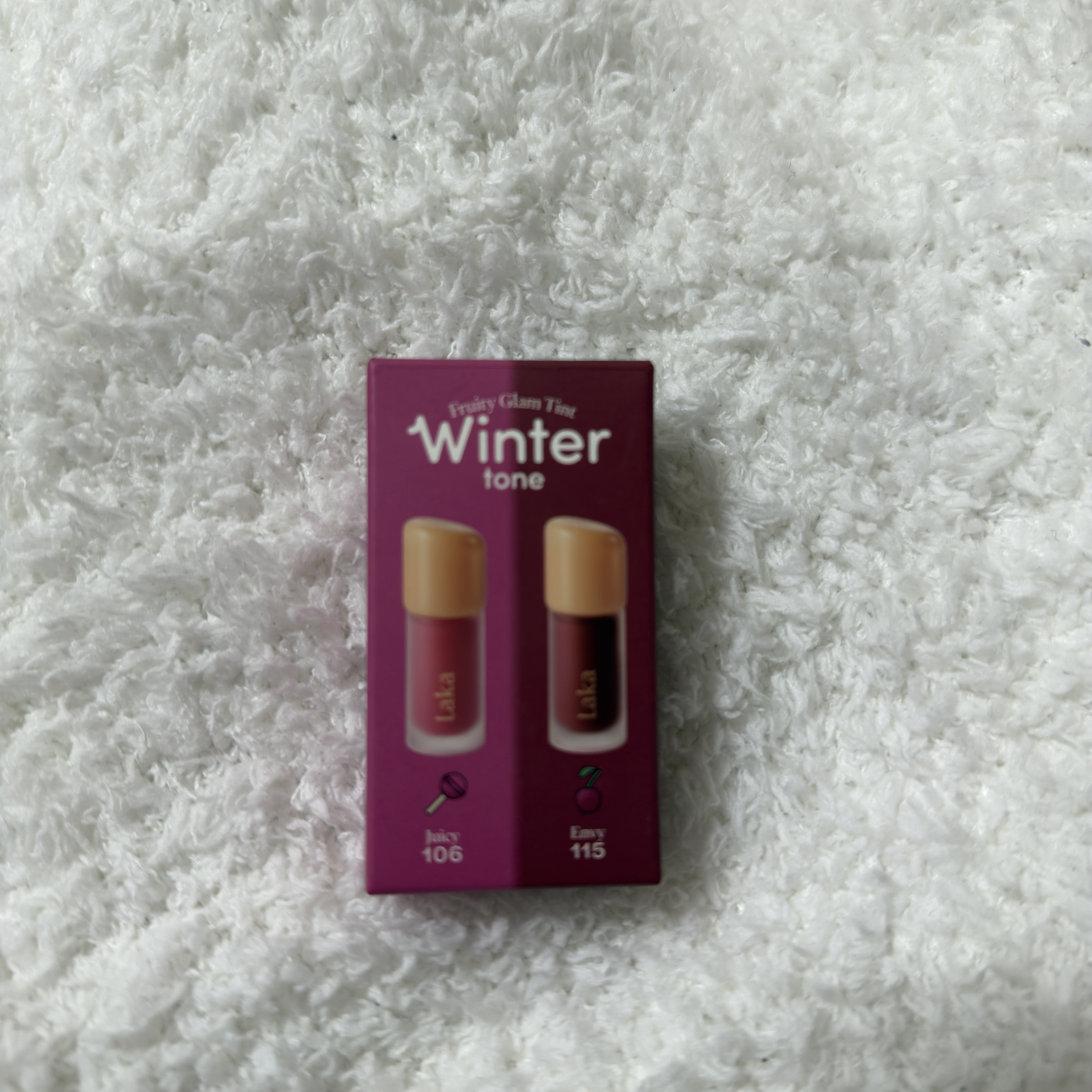 フルーティーグラムティント ミニデュオ #ウィンタートーンエディション/Laka/リップティントを使ったクチコミ（1枚目）