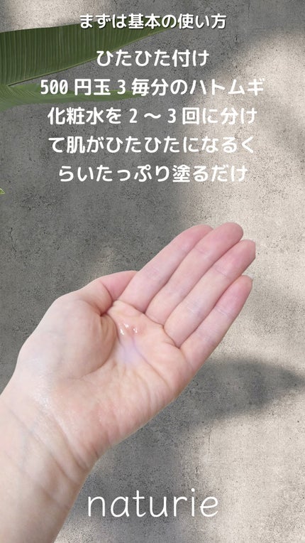 ハトムギ化粧水(ナチュリエ スキンコンディショナー R )/ナチュリエ/化粧水を使ったクチコミ(2枚目)