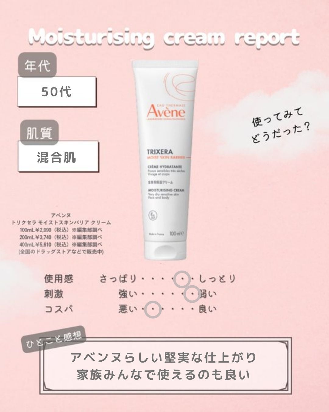 トリクセラ モイストスキンバリア クリーム/アベンヌ/ボディクリームを使ったクチコミ(4枚目)