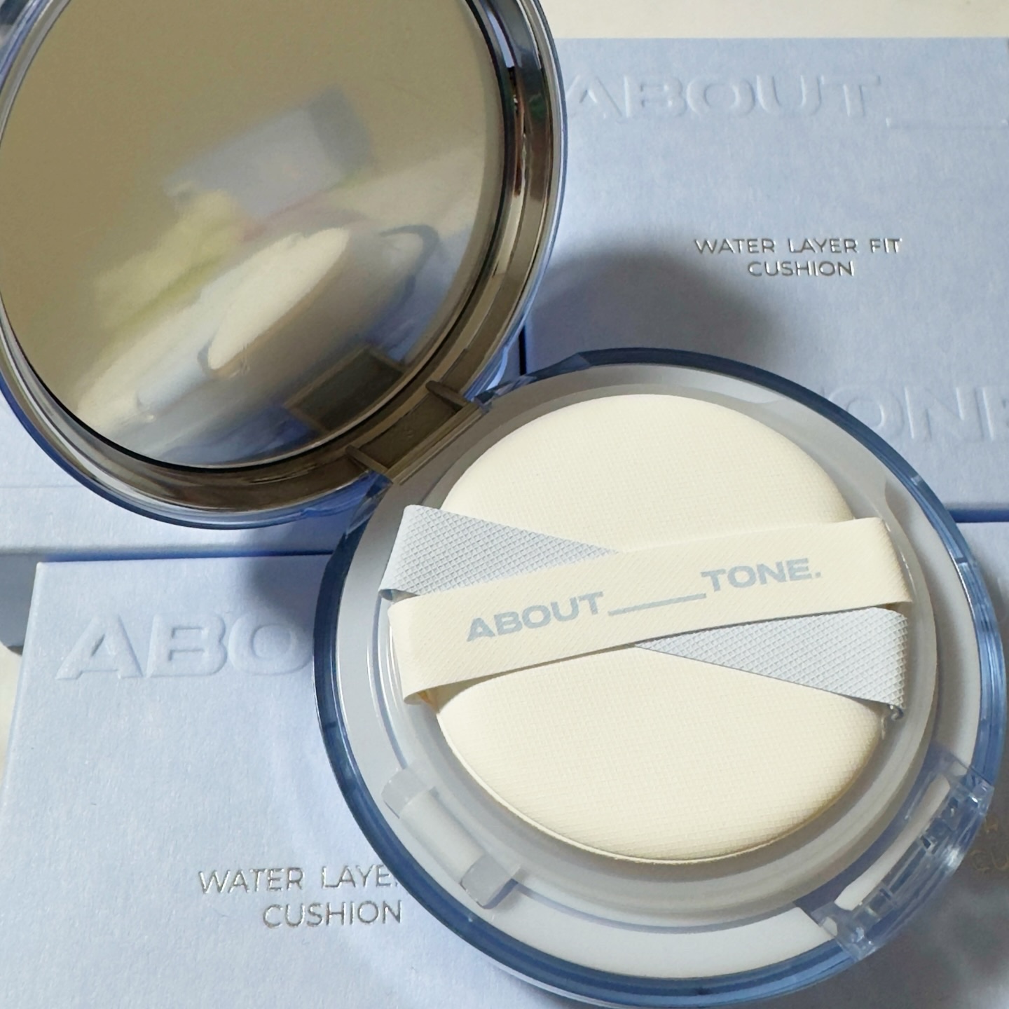 ウォーターレイヤーフィットクッション /ABOUT TONE/クッションファンデーションを使ったクチコミ（3枚目）