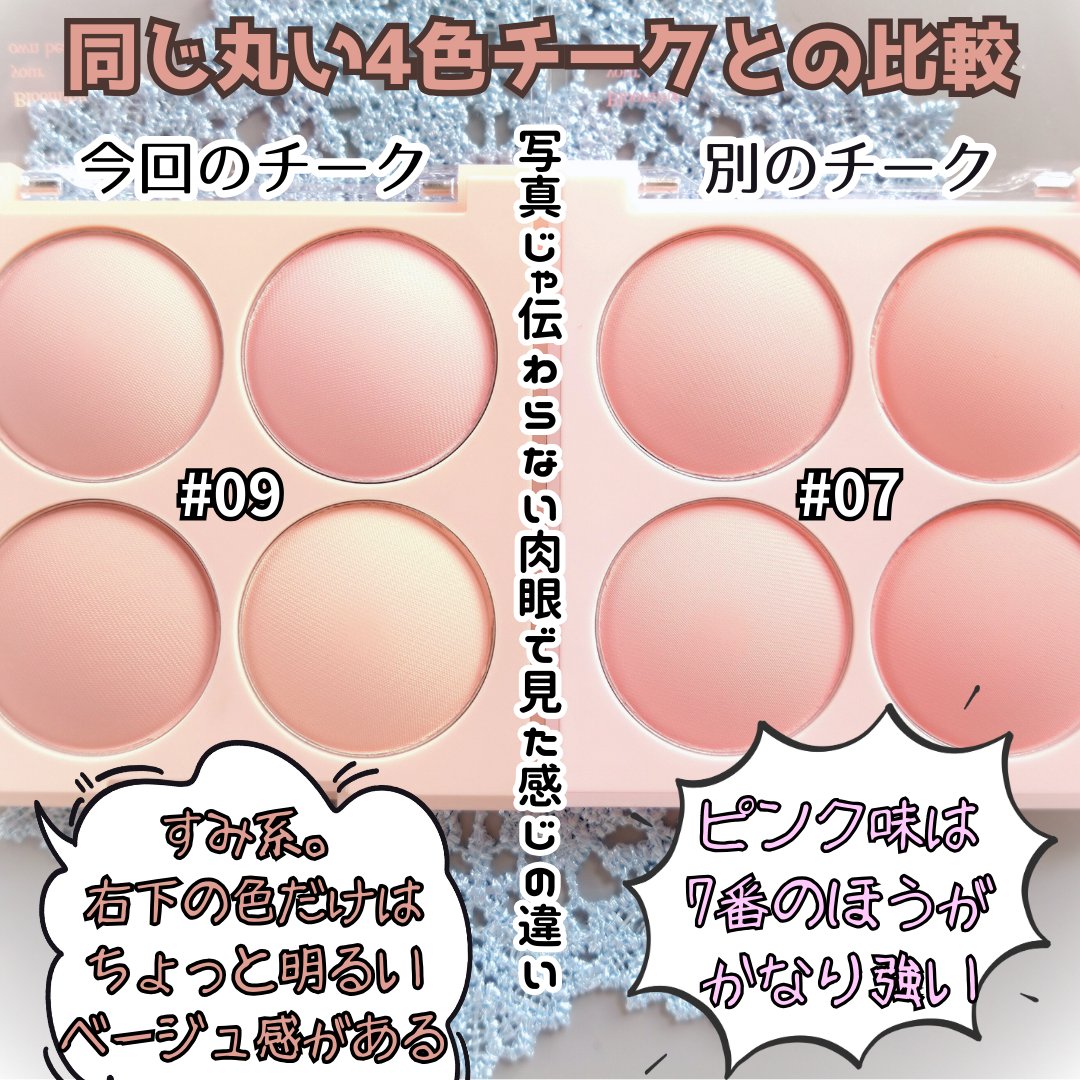 ブレンディングムードチーク/dasique/パウダーチークを使ったクチコミ（3枚目）