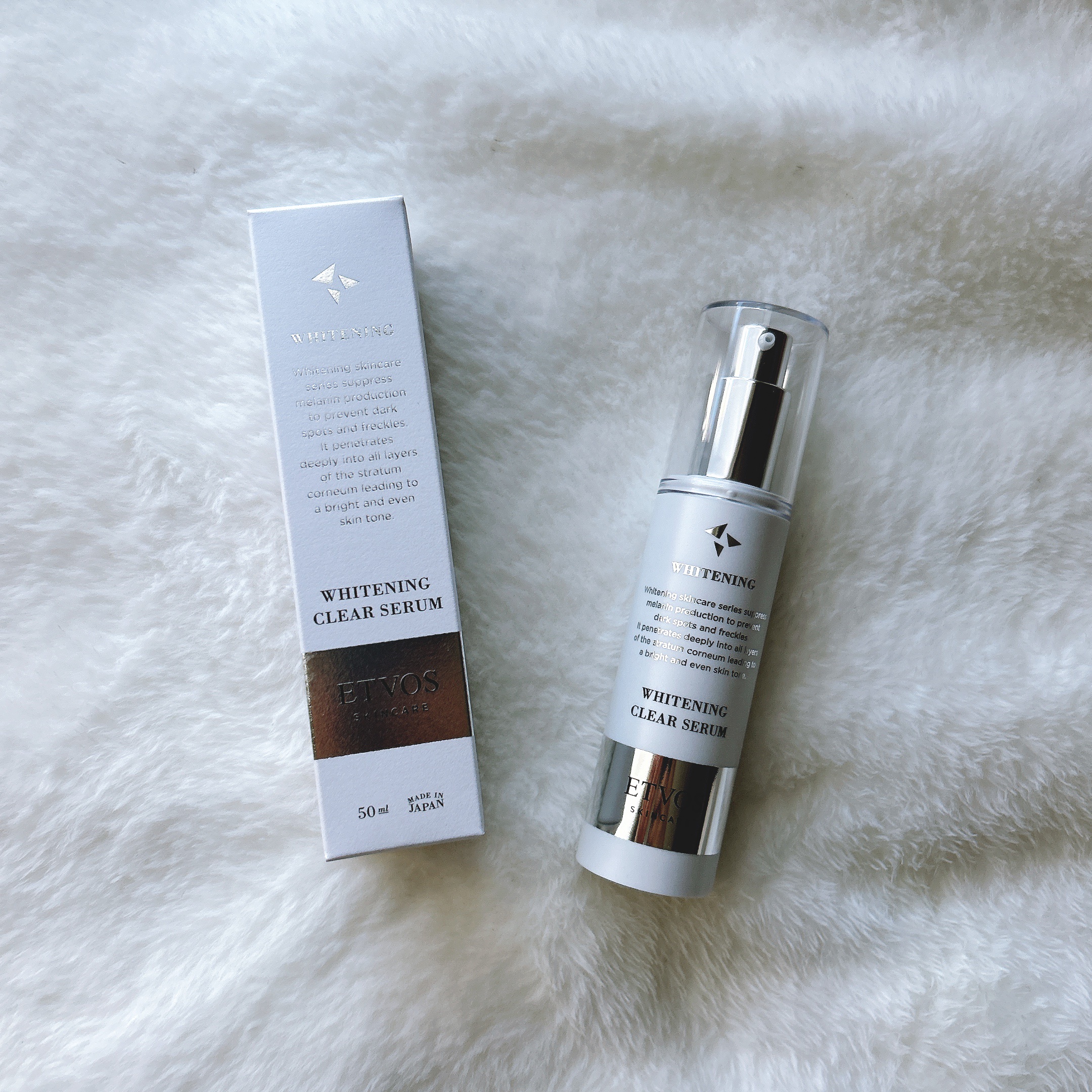 エトヴォス ホワイトニングクリアセラムのクチコミ「「1本で美容液＋乳液の2役」美白※1＆保湿成分を配合しながら、乳液の効果も。
※1 メラニンの.....」（1枚目）