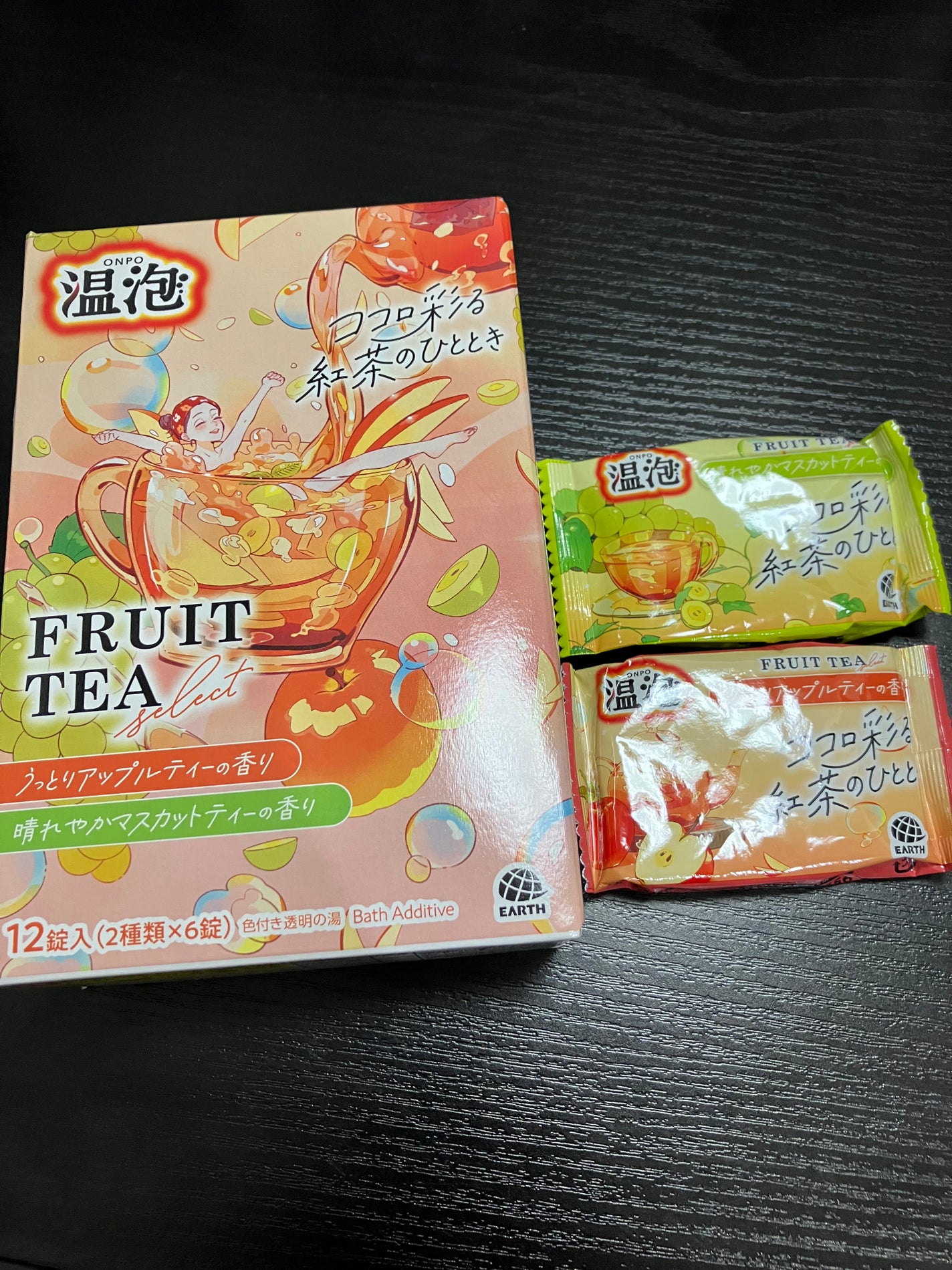 温泡 フルーツティーセレクト 12錠入/温泡/炭酸系入浴剤を使ったクチコミ(1枚目)