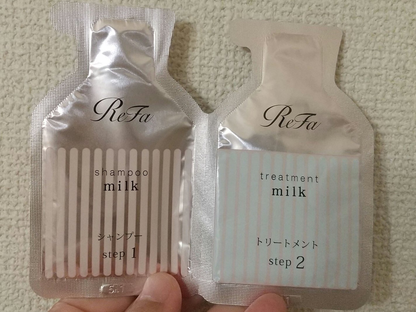 リファミルクプロテインシャンプーピンク/トリートメントピンク/ReFa/市販シャンプーを使ったクチコミ(1枚目)