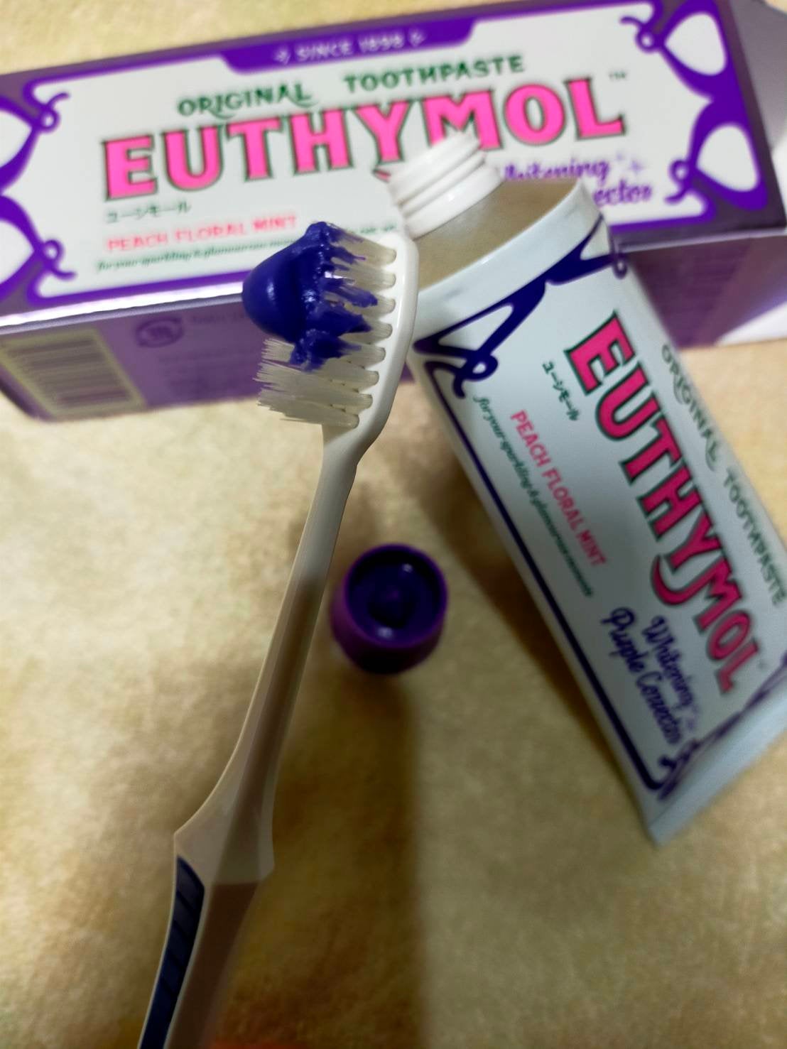 ホワイトパープル歯みがき ピーチフローラルミントの香り/EUTHYMOL/歯磨き粉を使ったクチコミ(3枚目)