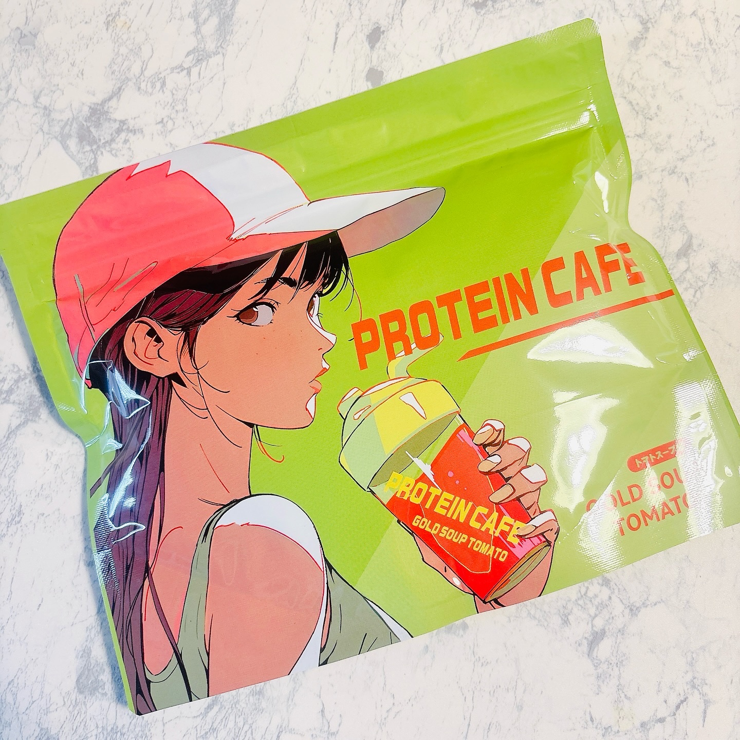 ゴールドスープトマト/プロテインカフェ/プロテインバーを使ったクチコミ（1枚目）