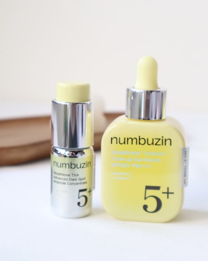 5番 白玉グルタチオンCトーンアップベース SPF50+ PA++++/numbuzin/化粧下地を使ったクチコミ(5枚目)