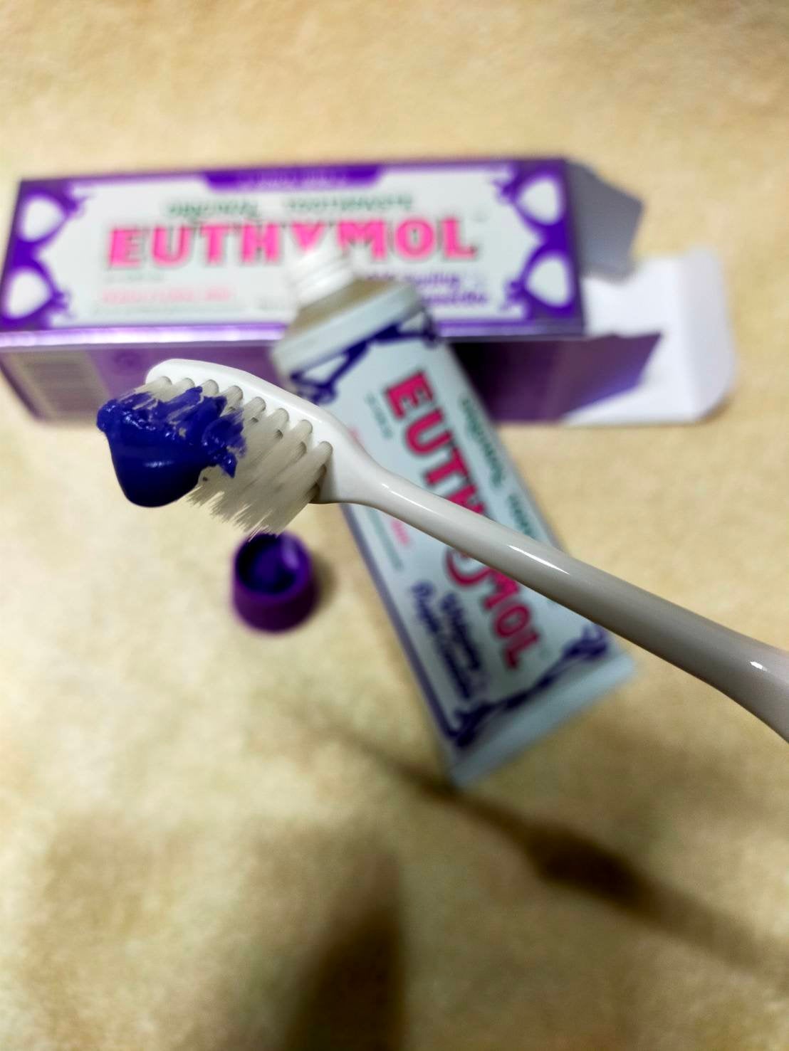 ホワイトパープル歯みがき ピーチフローラルミントの香り/EUTHYMOL/歯磨き粉を使ったクチコミ(4枚目)