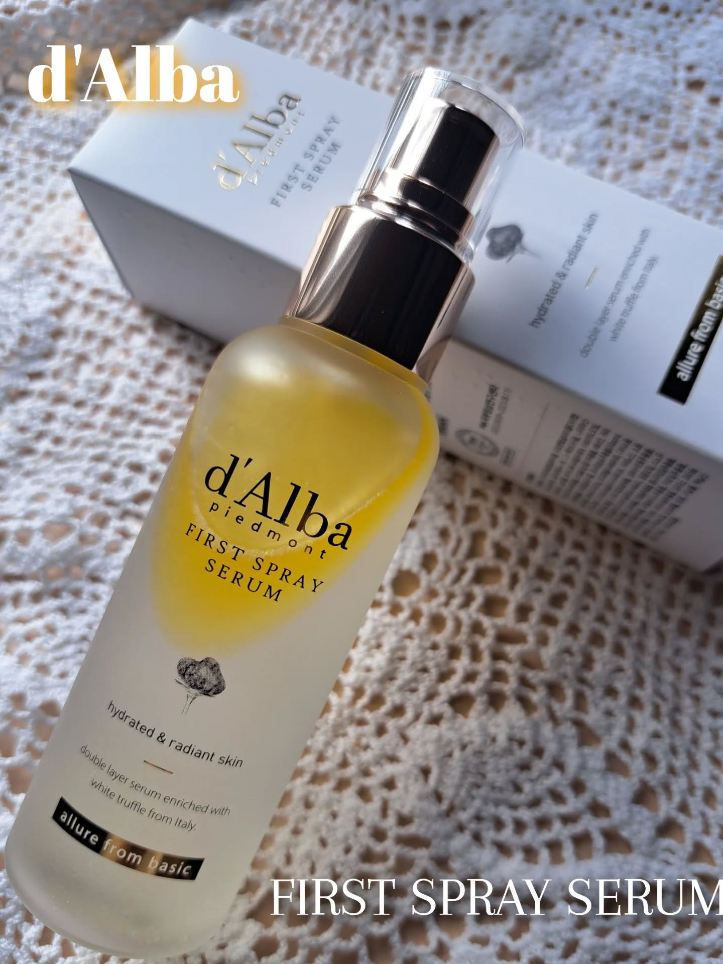 ダルバ ホワイトトリュフファーストスプレーセラム/ダルバ/ミスト状化粧水を使ったクチコミ（1枚目）