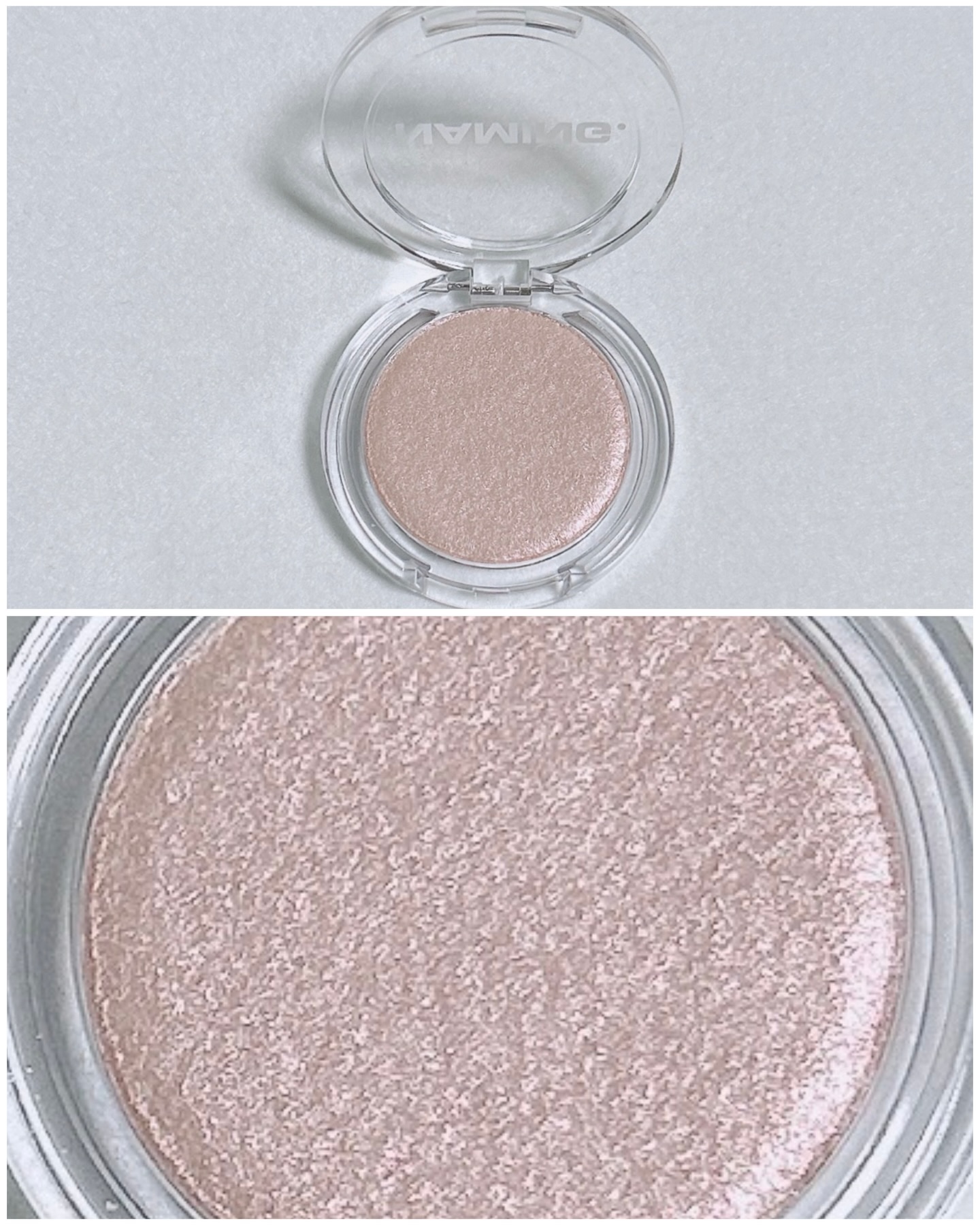 NAMING. ネーミング フラッフィーベイクド ハイライターのクチコミ「NAMING フラッフィーベイクドハイライター
02 シマーピュアピンク

✔️ベイクドテクス.....」（3枚目）