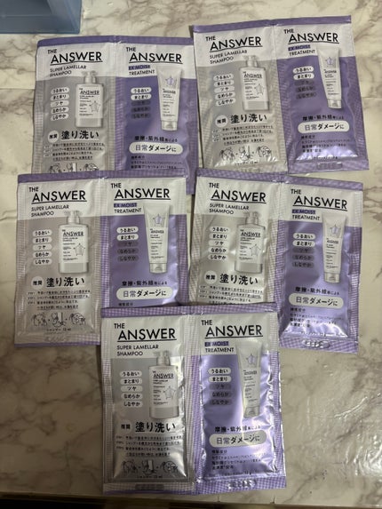 THE ANSWER スーパーラメラシャンプー&EXモイストトリートメント お試し容量ペア/THE ANSWER/市販シャンプーを使ったクチコミ(1枚目)
