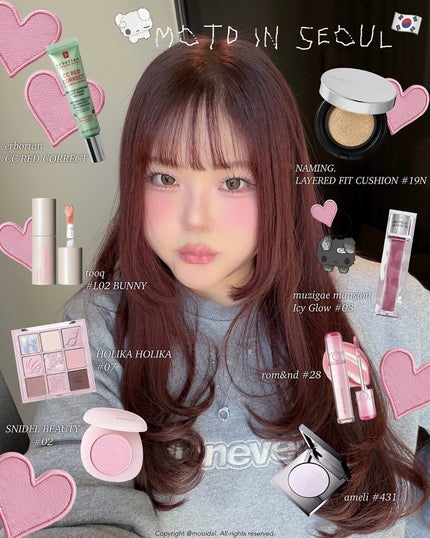 ãã€ãã§ã€ãã ãŒãã¢ã€ãã¬ãã 9ã«ã©ãŒ/HOLIKA HOLIKA/ã¢ã€ã·ã£ããŠãã¬ããã䜿ã£ãã¯ãã³ãïŒ1æç®ïŒ