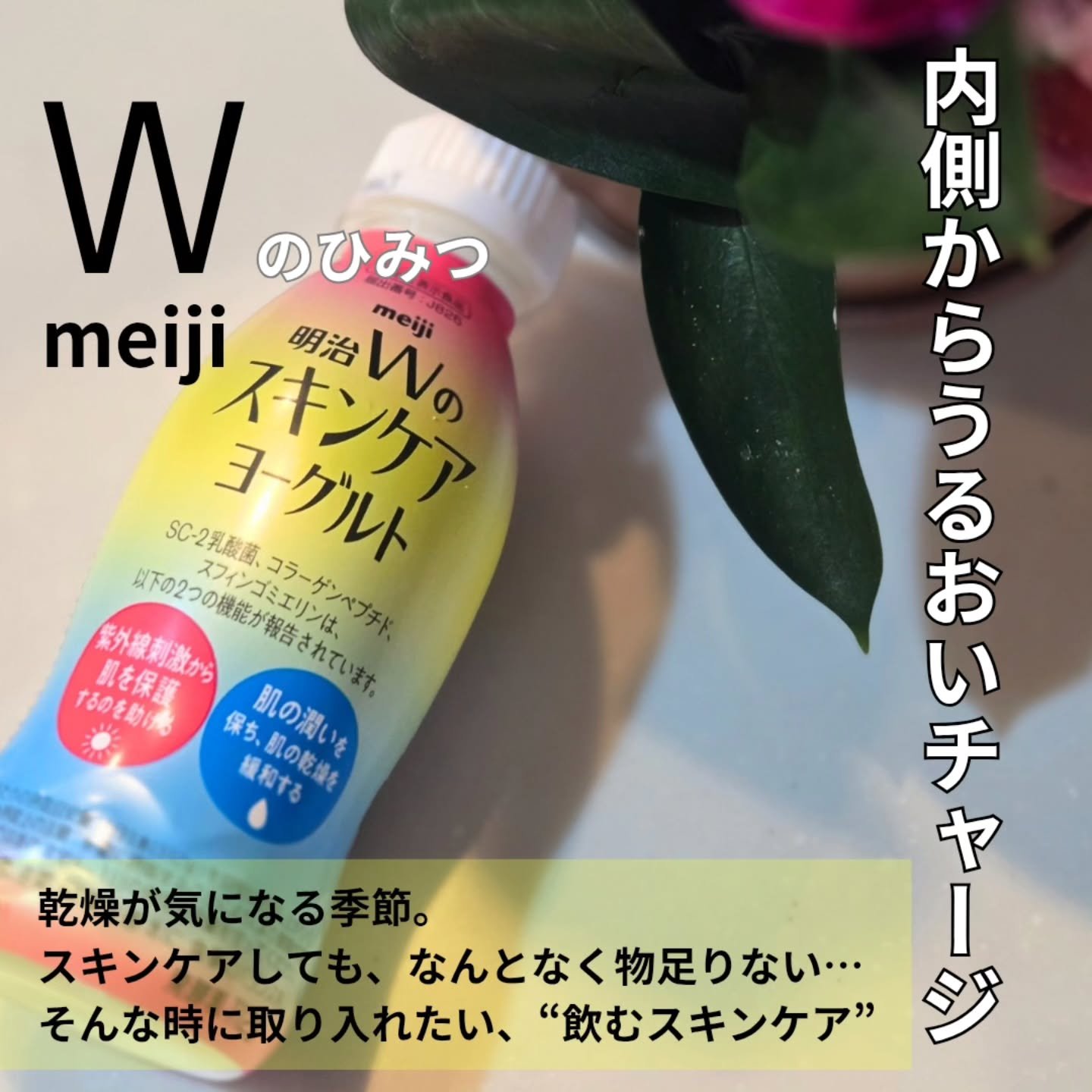 明治Ｗのスキンケアヨーグルト/明治/飲むヨーグルトを使ったクチコミ（1枚目）