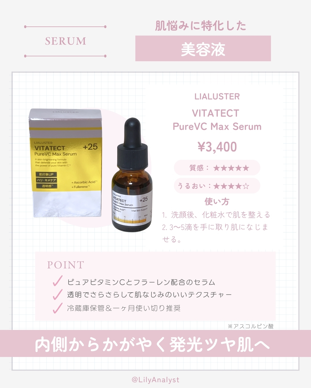 VITATECT PureVC Max Serum/LIALUSTER/美容液を使ったクチコミ（2枚目）