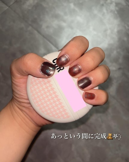 セミキュアジェルネイル(ハンド)/ohora/ネイルシールを使ったクチコミ(5枚目)