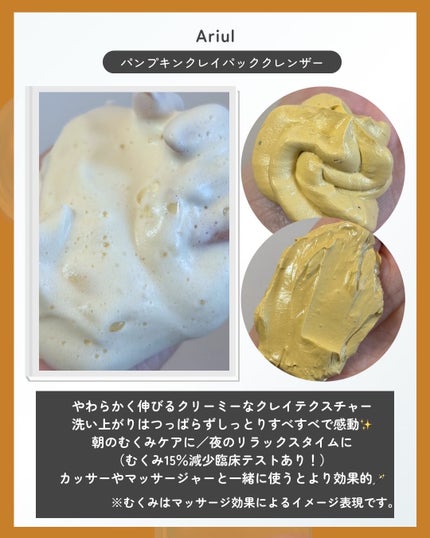 ザ・パーフェクト パンプキンクレイパッククレンザー/Ariul/洗顔フォームを使ったクチコミ(2枚目)