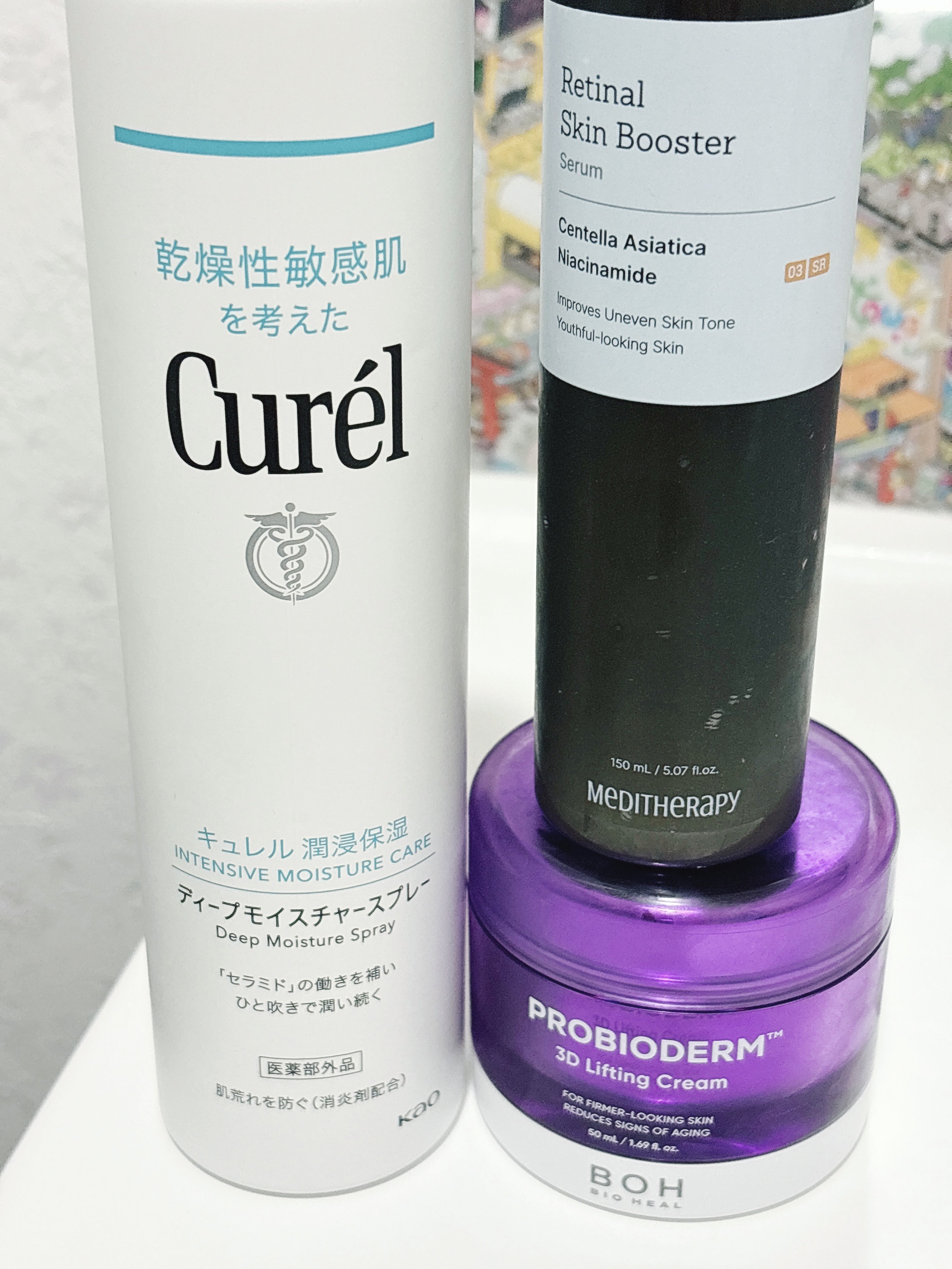 ナイトスキンケア🌙

今日はこの組み合わせ💜

キュレル
ディープモイスチャースプレー
MEDITHERAPY
レチナールスキンブースターセラム
BIOHEAL BOH
バイオヒールボ プロバイオダーム 3Dリフティングクリーム
#提供