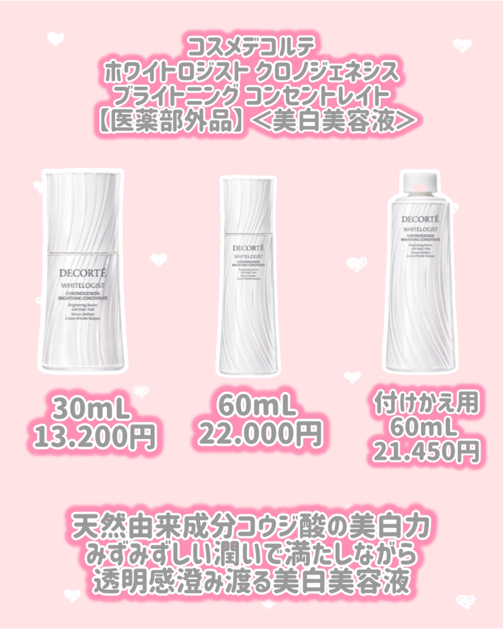 コスメデコルテ　ホワイトロジスト　クロノジェネシス　ブライトニング コンセントレイト １．８Ｘ【医薬部外品】＜美白美容液＞/DECORTÉ/美容液を使ったクチコミ（3枚目）