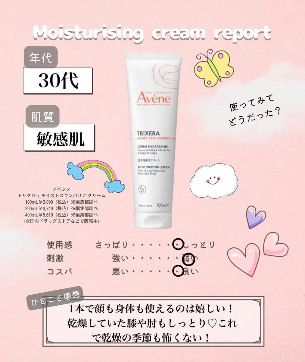 トリクセラ モイストスキンバリア クリーム/アベンヌ/ボディクリームを使ったクチコミ(4枚目)