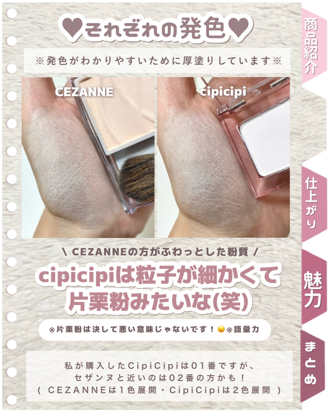 シピシピ　ヒアルマットハイライター/CipiCipi/パウダーハイライトを使ったクチコミ（3枚目）