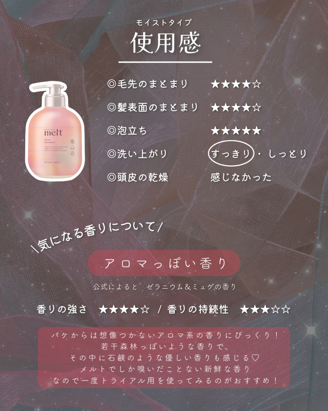 メルト モイストシャンプー／トリートメント/melt/市販シャンプーを使ったクチコミ（3枚目）