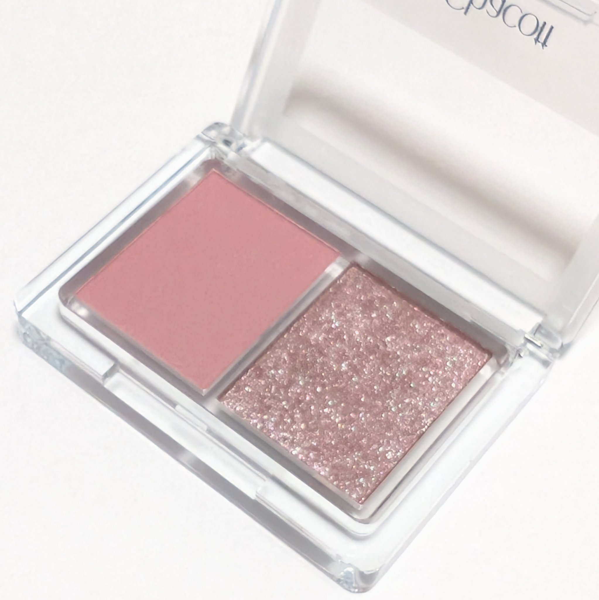 アイシャドウDUO 601 ミルクティーピンク×ピンク/チャコット・コスメティクス/アイシャドウパレットを使ったクチコミ（2枚目）