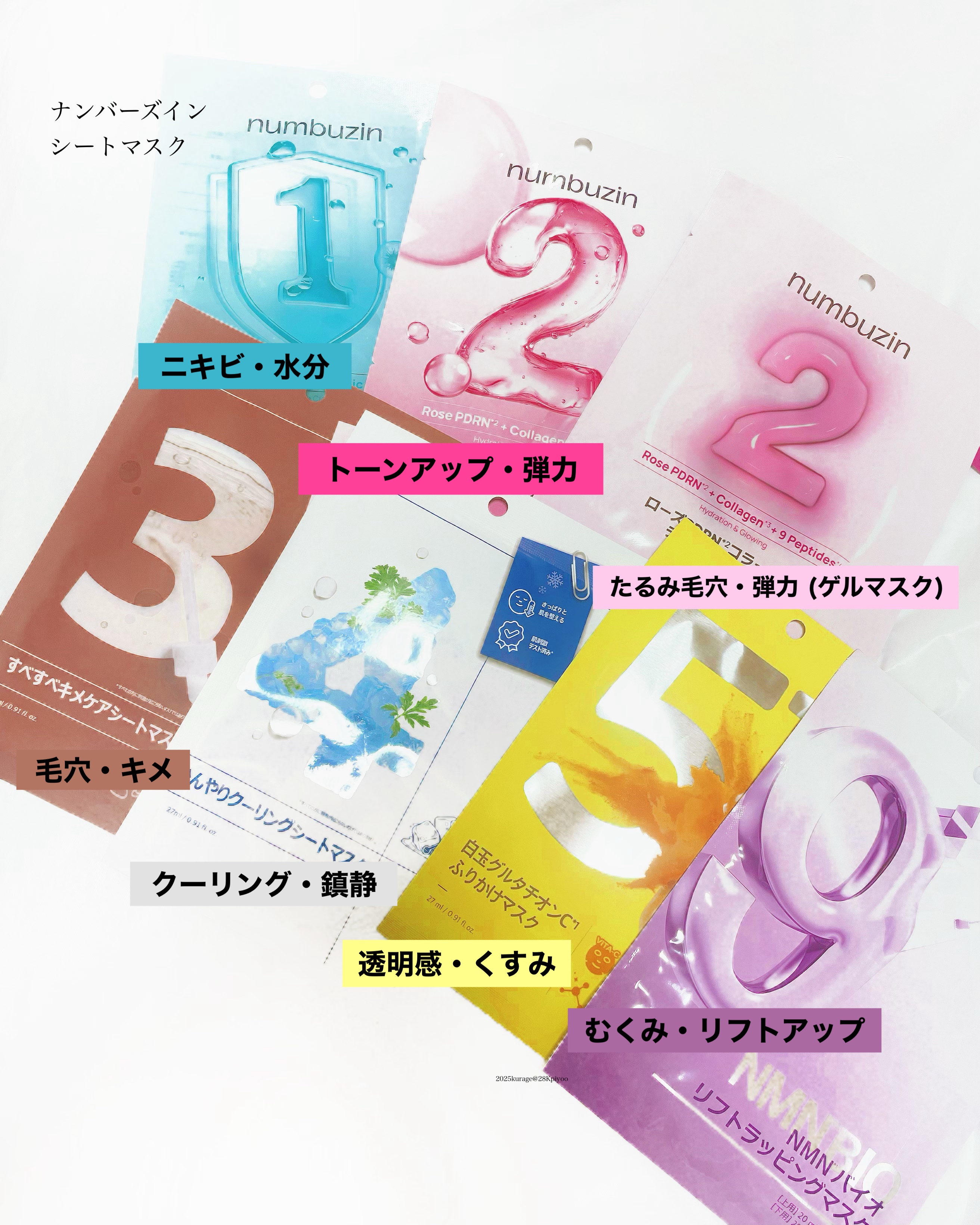 2番 ローズPDRNコラーゲンぷるぷるマスク/numbuzin/シートマスク・パックを使ったクチコミ（1枚目）