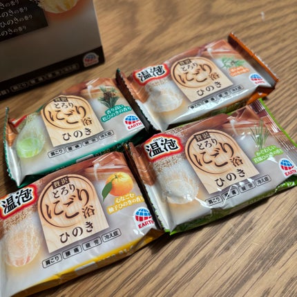 贅沢とろり にごり浴 ひのき アソート/温泡/炭酸系入浴剤を使ったクチコミ(1枚目)