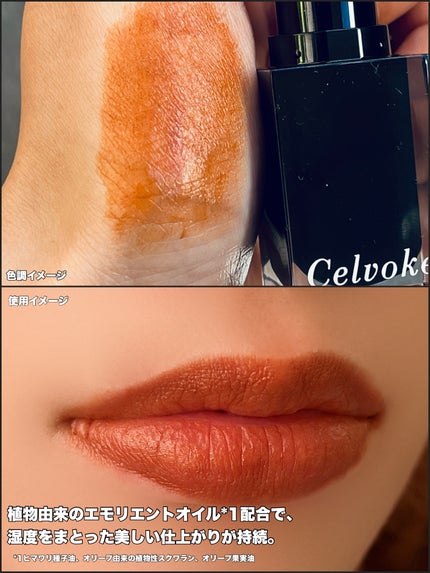 セルヴォーク ルージュ オー ミューテッドグロウ/Celvoke/口紅を使ったクチコミ(3枚目)