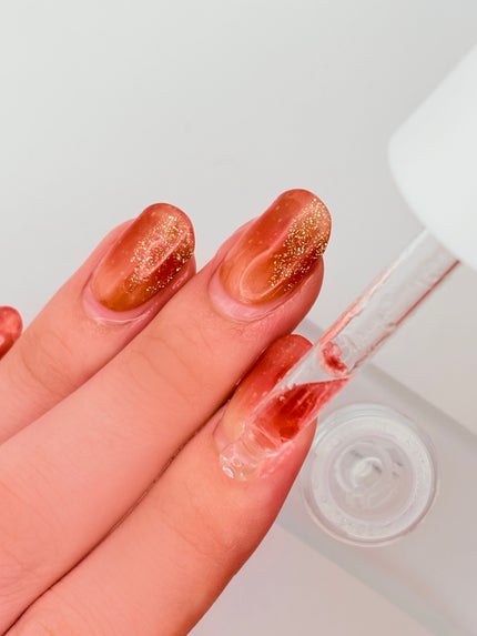 セミキュアジェルネイル(ハンド)/ohora/ネイルシールを使ったクチコミ(2枚目)