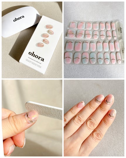 セミキュアジェルネイル(ハンド)/ohora/ネイルシールを使ったクチコミ(2枚目)