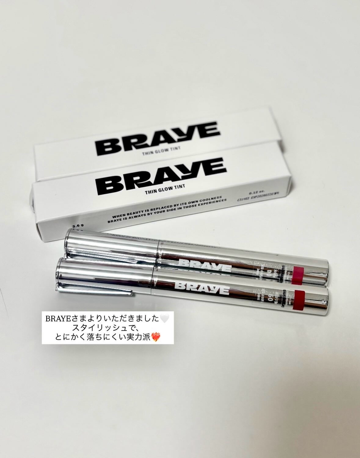 THIN GLOW TINT/BRAYE/口紅を使ったクチコミ(1枚目)