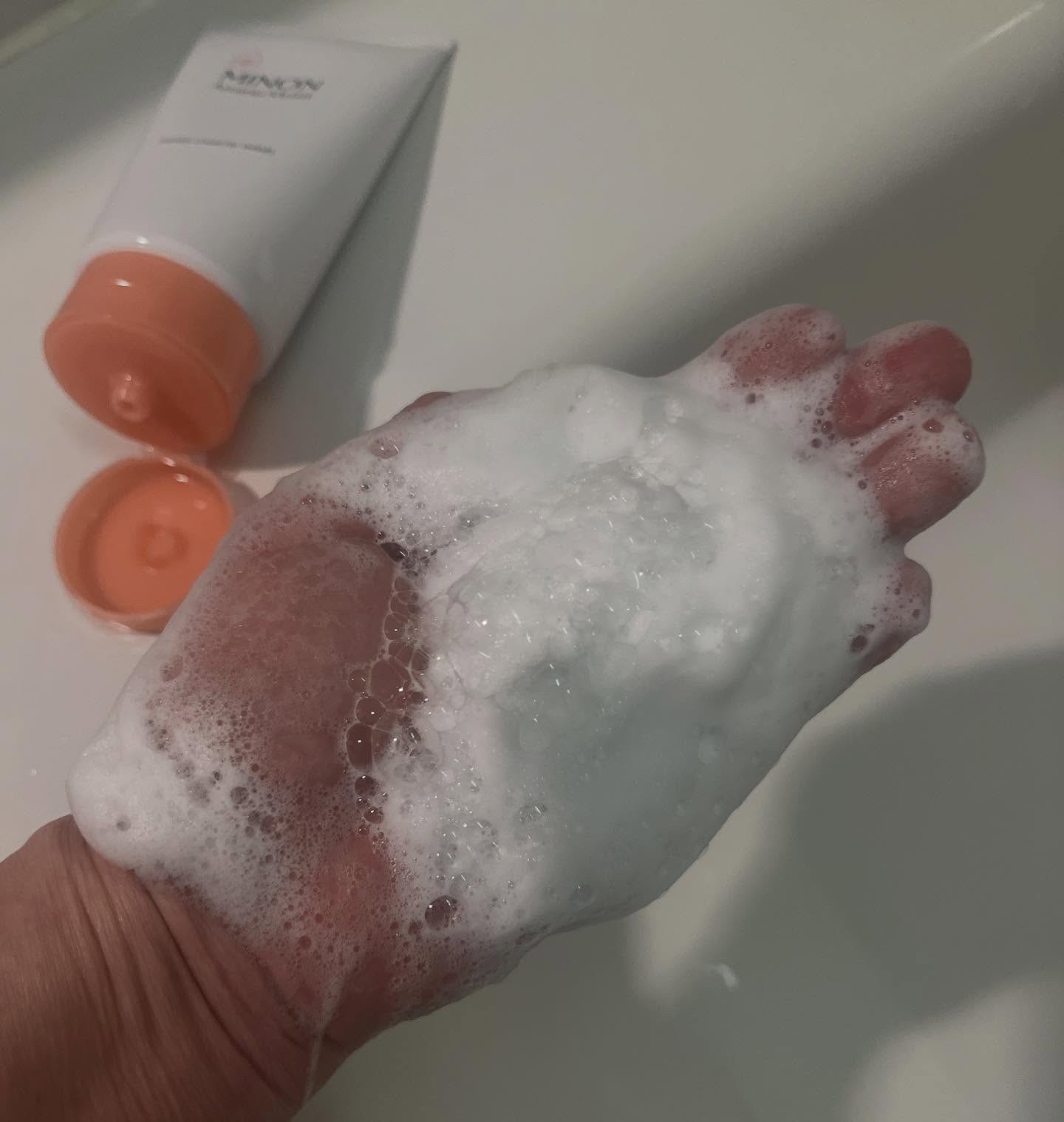 ミノン アミノモイスト モイストクリーミィ ウォッシュ/ミノン/洗顔フォームを使ったクチコミ（3枚目）