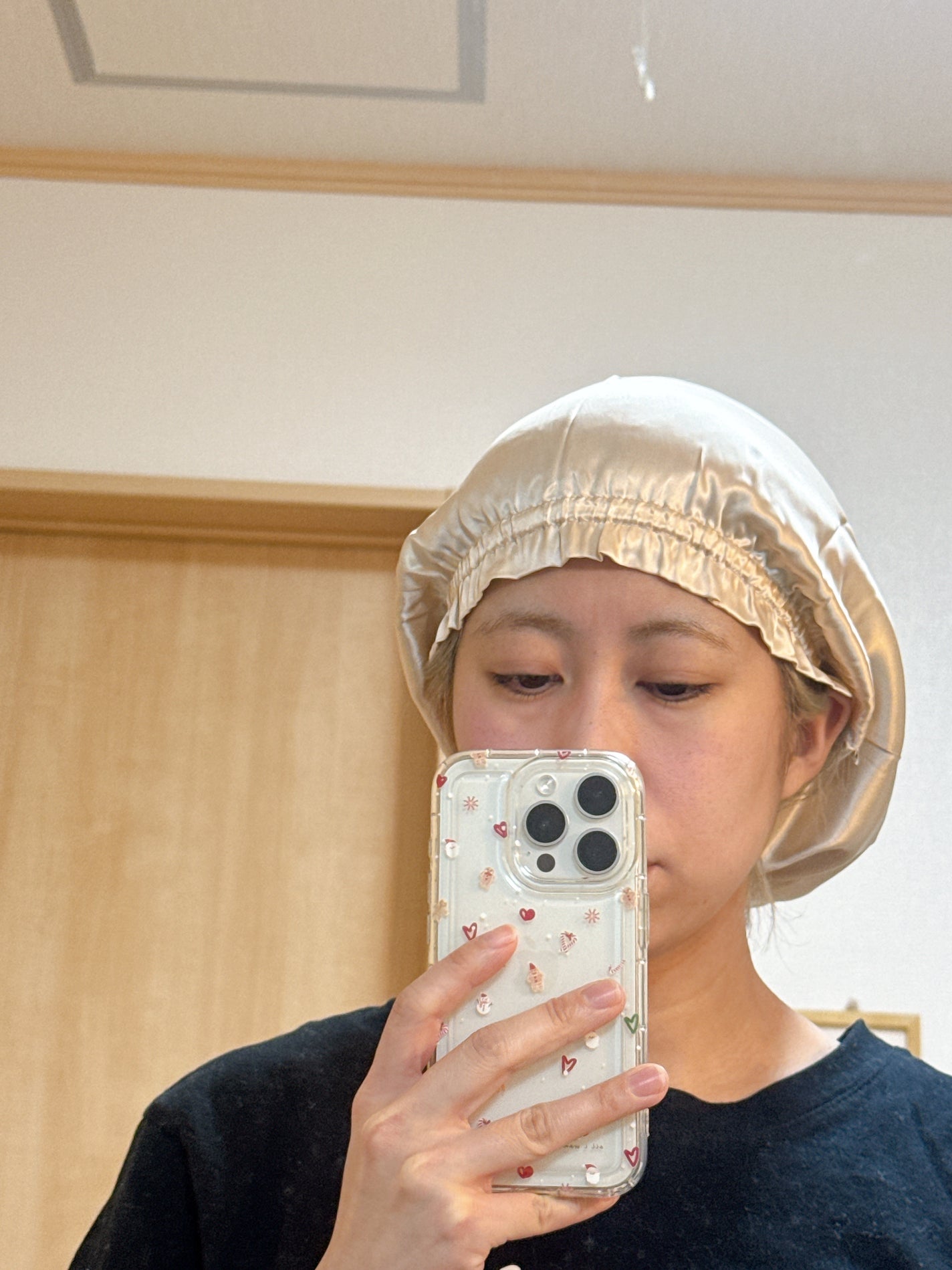 シルクナイトキャップ/Utukky/ヘアケアグッズを使ったクチコミ(4枚目)