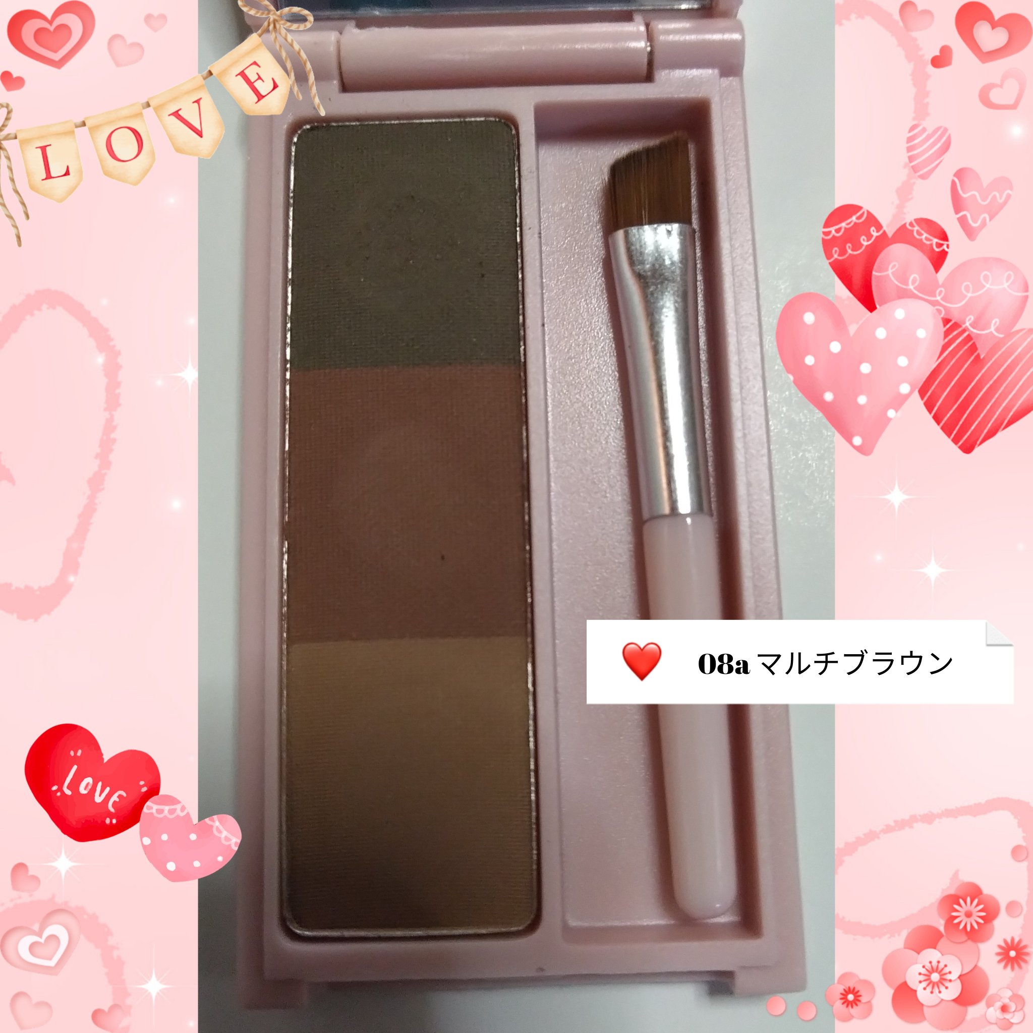 KM アイブロウパウダー/DAISO/パウダーアイブロウを使ったクチコミ（2枚目）