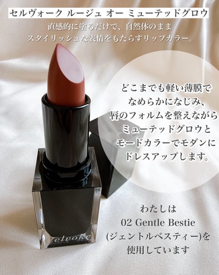 セルヴォーク ルージュ オー ミューテッドグロウ/Celvoke/口紅を使ったクチコミ(2枚目)