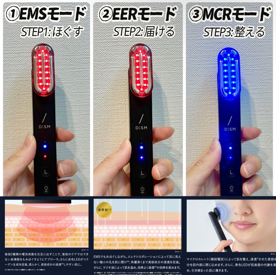 ディズム EMS EER メディスキンケアデバイス/DISM/美顔器・マッサージを使ったクチコミ(3枚目)