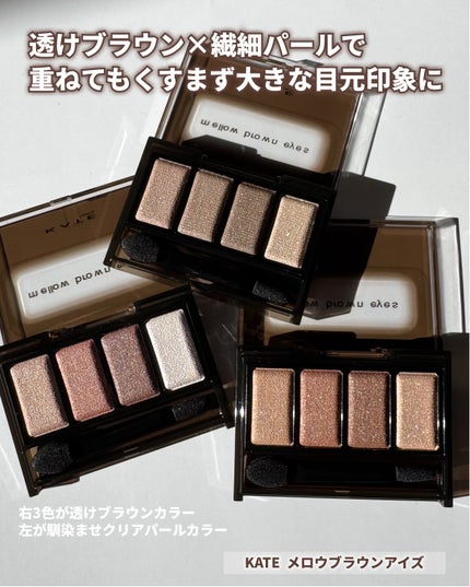 ケイト メロウブラウンアイズ/KATE/アイシャドウパレットを使ったクチコミ(2枚目)