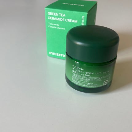 グリーンティー セラミド バリア クリーム/innisfree/フェイスクリームを使ったクチコミ(3枚目)