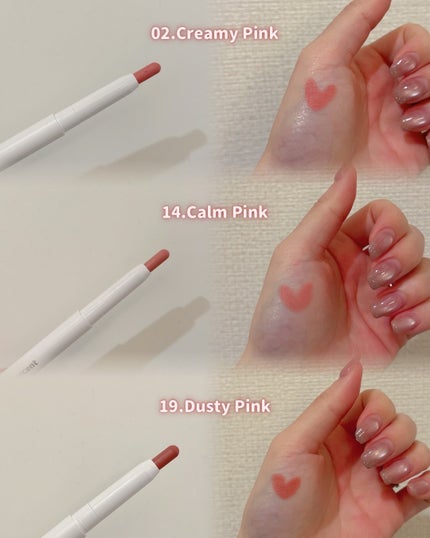 ドットオンムードリップペンシル/Heart Percent/リップライナーを使ったクチコミ(4枚目)