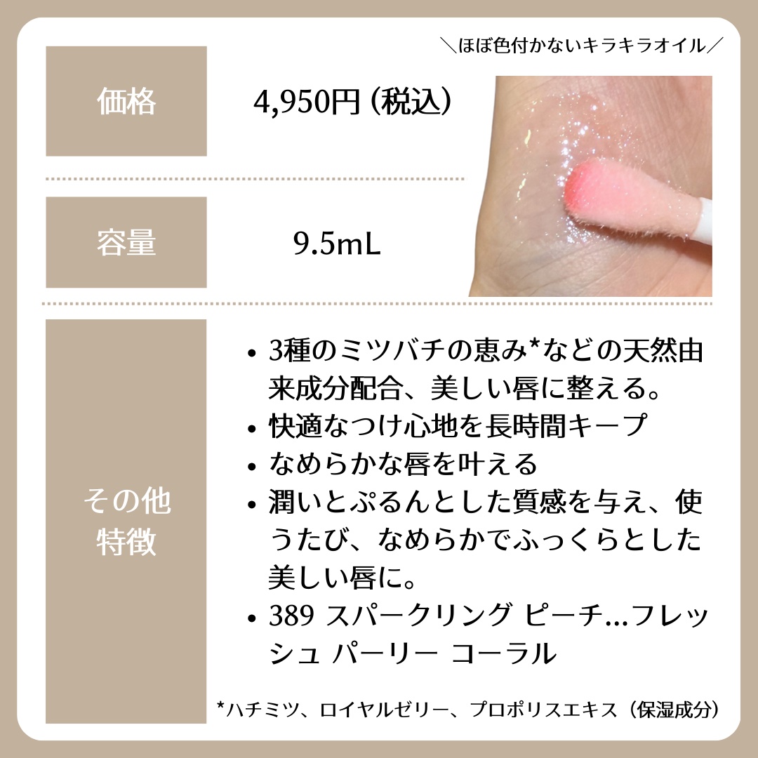 キスキス ビー グロウ オイル/GUERLAIN/リップグロスを使ったクチコミ（2枚目）