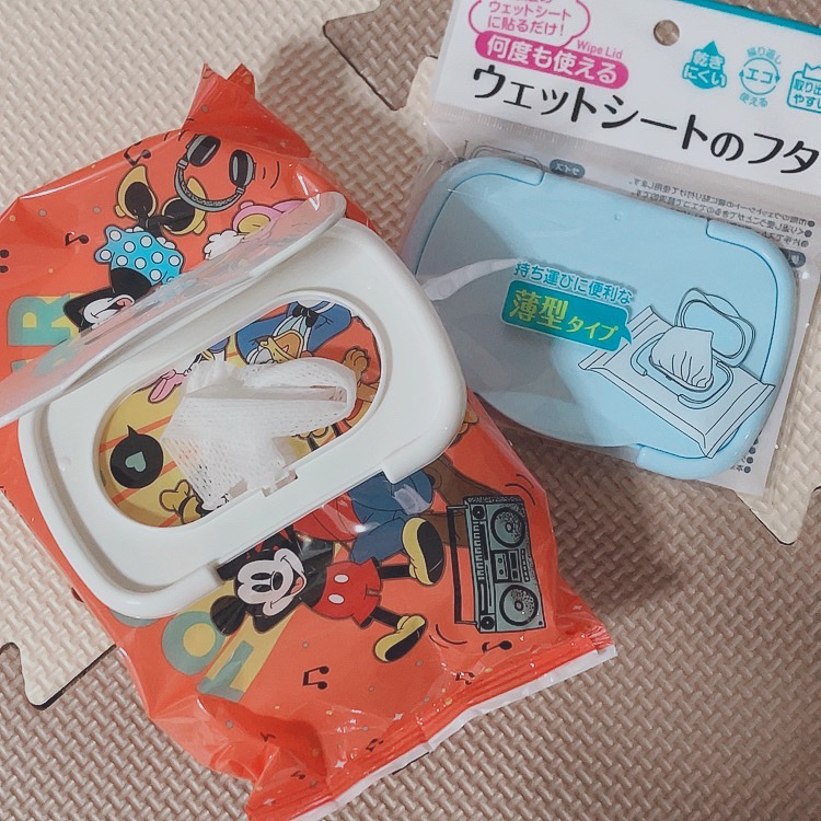 ウエットシートのフタ/セリア/ティッシュを使ったクチコミ（2枚目）