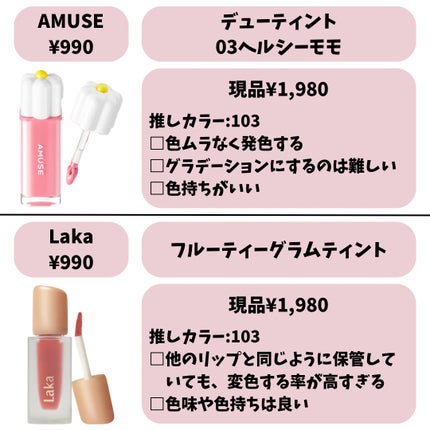 デューティント/AMUSE/リップティントを使ったクチコミ(4枚目)