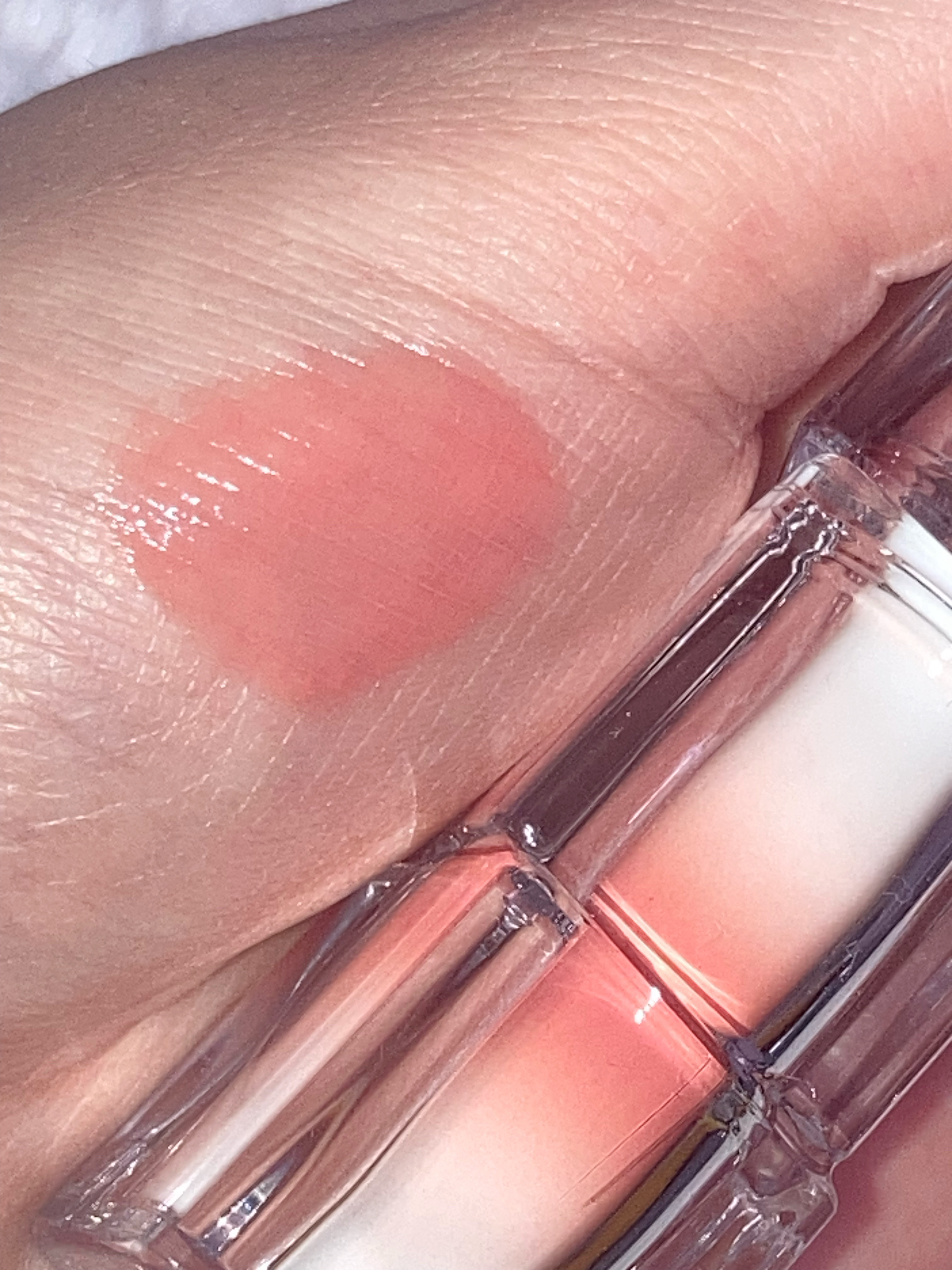 ウォーターリズムグロウティント 23 PEACH RICOT（ミニ）/TIRTIR(ティルティル)/リップティントを使ったクチコミ（2枚目）