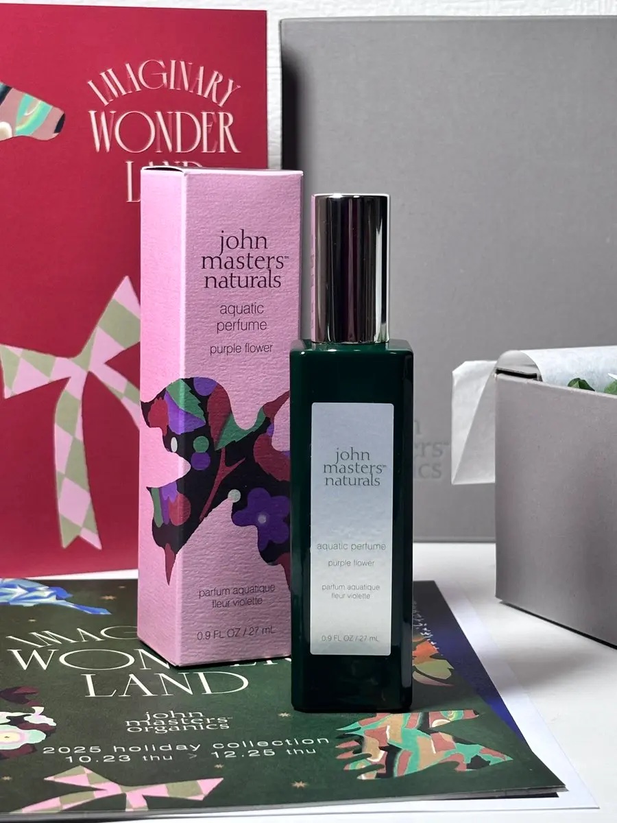 john masters organics アクアパフューム(パープルフラワー)のクチコミ「ジョンマスターオーガニック初のフレグランス。キャンペーンに当選して現品をプレゼントしていただき.....」（3枚目）