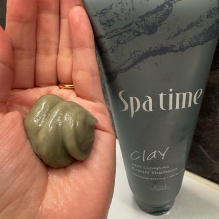 スパタイム クリームシャンプー (ディープクレンジング)/Spa time/市販シャンプーを使ったクチコミ(2枚目)