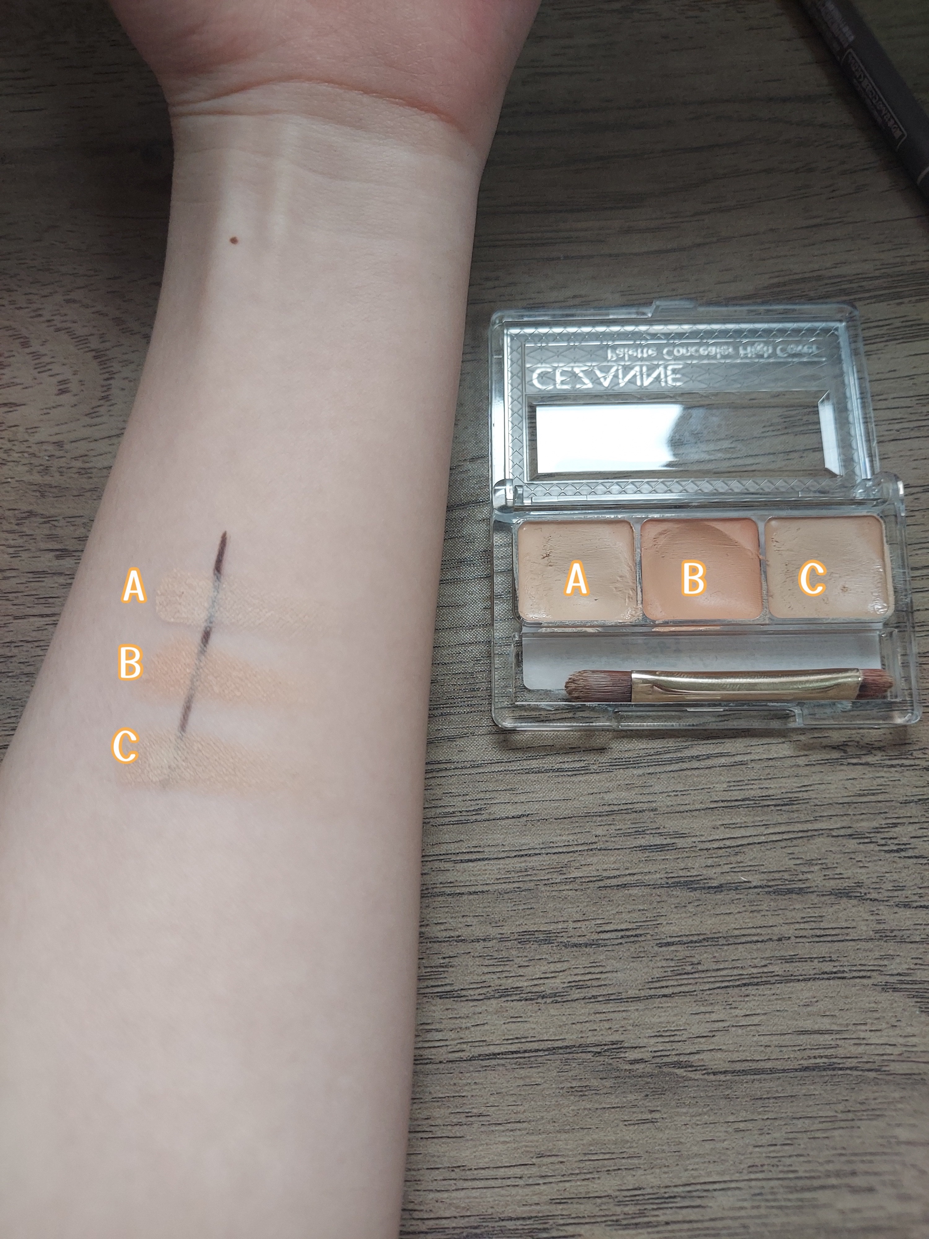 パレットコンシーラー ハイカバー 10 ベーシックトーン/CEZANNE/パレットコンシーラーを使ったクチコミ（2枚目）