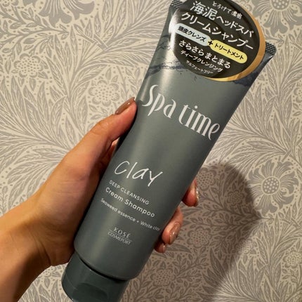 スパタイム クリームシャンプー (ディープクレンジング)/Spa time/市販シャンプーを使ったクチコミ(3枚目)