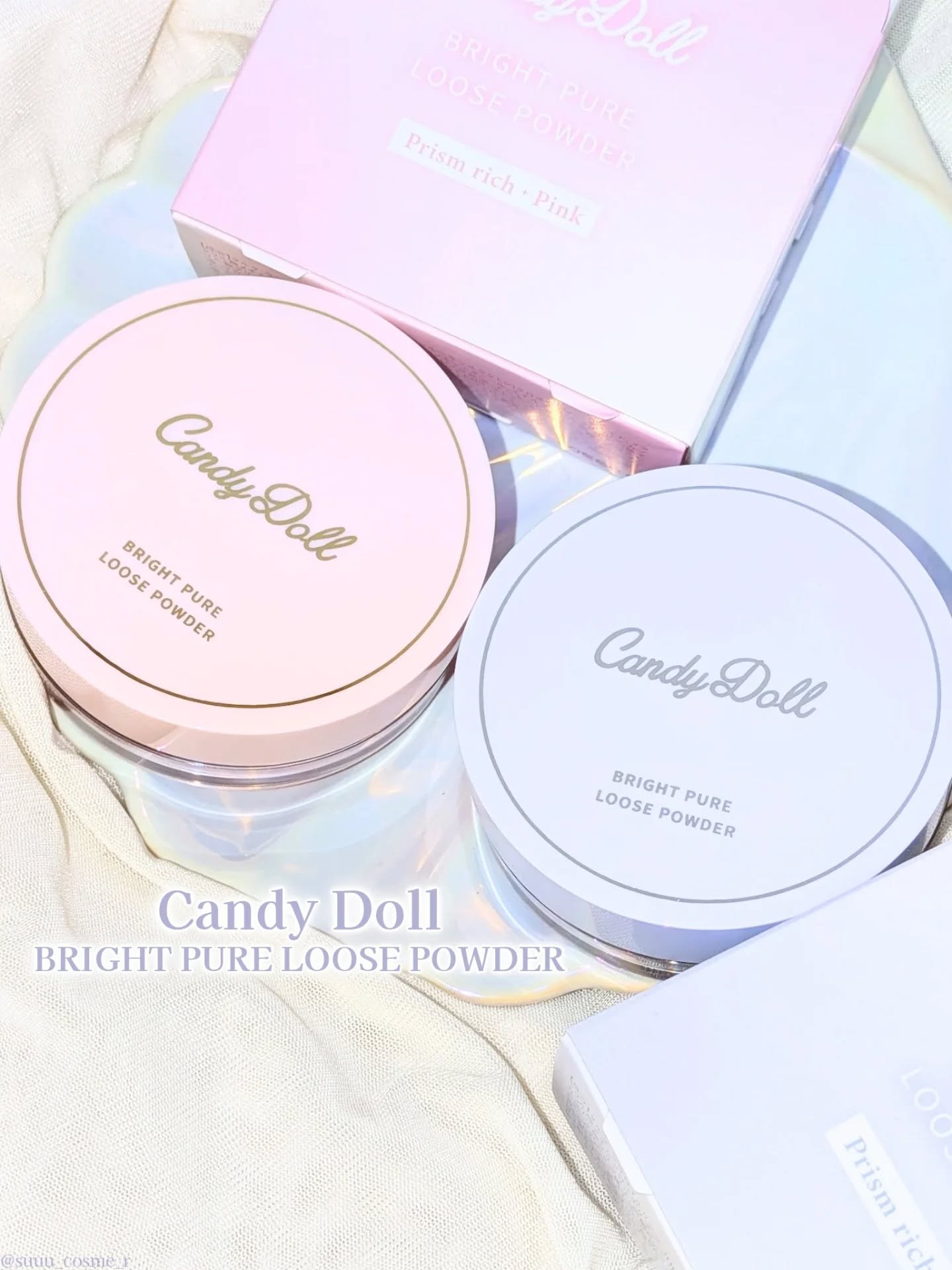 CandyDoll(キャンディドール)
💎ブライトピュアルースパウダー

保湿成分配合で潤いを残しつつテカリを抑えてふんわり柔らかい印象のお肌を演出してくれるよ🤍

プリズムリッチピンクは肌なじみの良いピンクベージュで白浮きしにくい自然
